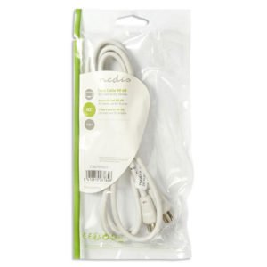 NEDIS CSGP40000WT15 Coax Cable 90dB IEC (Coax) Male - IEC (Coax) Female 1.5m Whi | ΚΑΛΩΔΙΑ / ADAPTORS | elabstore.gr