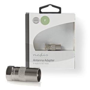 NEDIS CSBW41953ME Satellite & Antenna Adapter F Male - IEC (Coax) Male | ΚΑΛΩΔΙΑ / ADAPTORS | elabstore.gr
