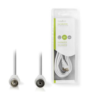 NEDIS CSGB40000WT20 Coax Cable 90dB IEC (Coax) Male - IEC (Coax) Female 2.0 m Wh | ΚΑΛΩΔΙΑ / ADAPTORS | elabstore.gr
