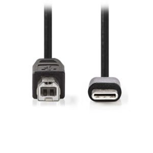 NEDIS CCGP60650BK20 USB 2.0 Cable Type-C Male - B Male 2.0 m Black | ΚΑΛΩΔΙΑ / ADAPTORS | elabstore.gr