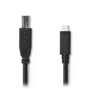 NEDIS CCGP60650BK20 USB 2.0 Cable Type-C Male - B Male 2.0 m Black | eLabstore.gr NEDIS CCGP60650BK20 USB 2.0 Cable Type-C Male - B Male 2.0 m Black | ΚΑΛΩΔΙΑ / ADAPTORS | elabstore.gr