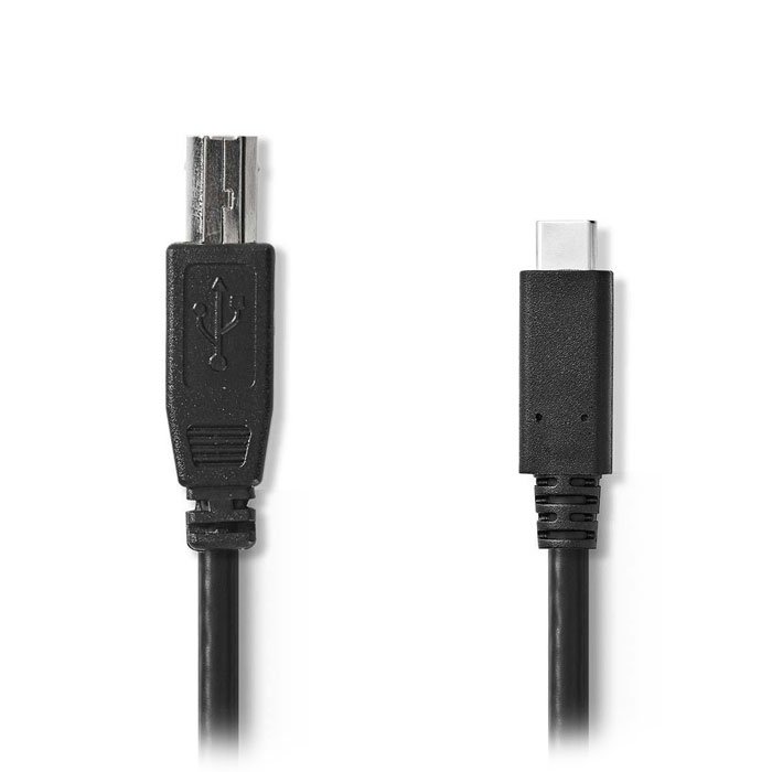 NEDIS CCGP60650BK20 USB 2.0 Cable Type-C Male - B Male 2.0 m Black | eLabstore.gr NEDIS CCGP60650BK20 USB 2.0 Cable Type-C Male - B Male 2.0 m Black | ΚΑΛΩΔΙΑ / ADAPTORS | elabstore.gr