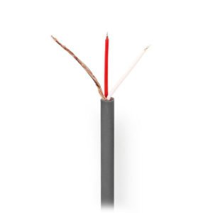 NEDIS COTR15011GY100 Microphone Cable 2x 0.125 mm² 100 m Reel Grey | ΚΑΛΩΔΙΑ / ADAPTORS | elabstore.gr