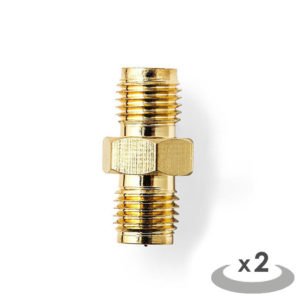 NEDIS CSGP02113GD SMA Adapter SMA Female (Reverse Polarity) - SMA Female 2 piece | ΚΑΛΩΔΙΑ / ADAPTORS | elabstore.gr
