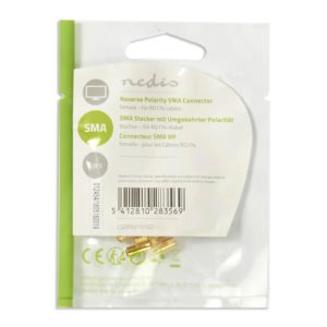 NEDIS CSGP02101GD SMA Connector Female (Reverse Polarity) - For RG174 Cables 2 p | ΚΑΛΩΔΙΑ / ADAPTORS | elabstore.gr