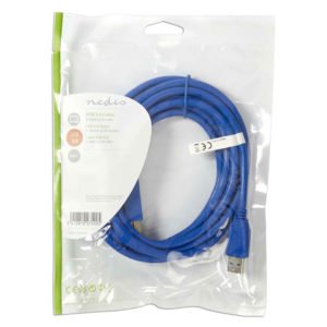 NEDIS CCGP61100BU30 USB 3.0 Cable A Male - B Male 3.0 m Blue | eLabstore.gr NEDIS CCGP61100BU30 USB 3.0 Cable A Male - B Male 3.0 m Blue | ΚΑΛΩΔΙΑ / ADAPTORS | elabstore.gr