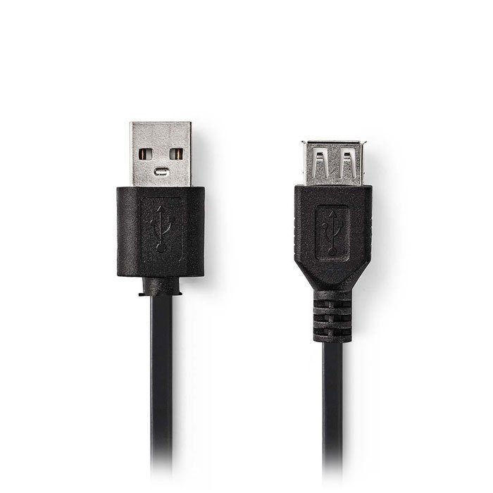 NEDIS CCGB60010BK20 USB 2.0 Cable A Male - A Female 2.0 m Black | eLabstore.gr NEDIS CCGB60010BK20 USB 2.0 Cable A Male - A Female 2.0 m Black | ΚΑΛΩΔΙΑ / ADAPTORS | elabstore.gr