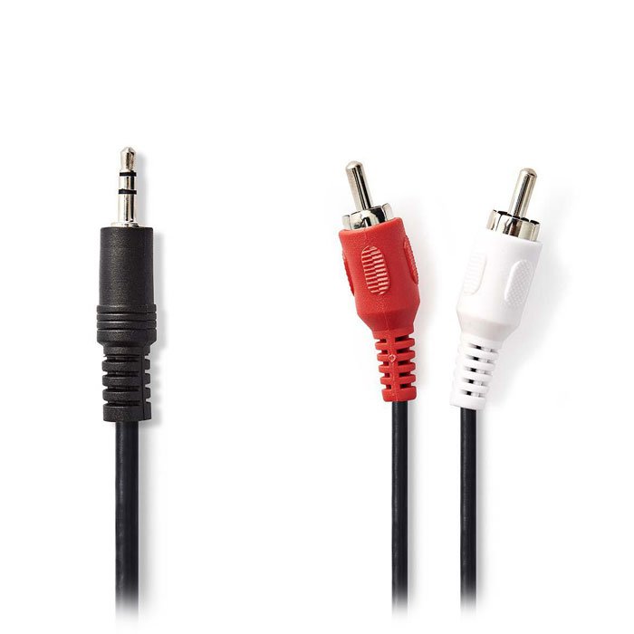 NEDIS CAGB22200BK15 Stereo Audio Cable 3.5 mm Male - 2x RCA Male 1.5m Black | eLabstore.gr NEDIS CAGB22200BK15 Stereo Audio Cable 3.5 mm Male - 2x RCA Male 1.5m Black | ΚΑΛΩΔΙΑ / ADAPTORS | elabstore.gr