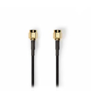 NEDIS CSGP02010BK10 Antenna Cable SMA Male - SMA Female 1.0m Black | ΚΑΛΩΔΙΑ / ADAPTORS | elabstore.gr