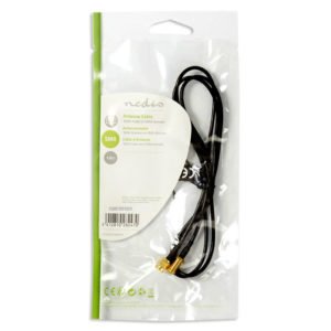 NEDIS CSGP02010BK10 Antenna Cable SMA Male - SMA Female 1.0m Black | ΚΑΛΩΔΙΑ / ADAPTORS | elabstore.gr