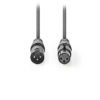 NEDIS COTG15010GY200 Balanced XLR Audio Cable XLR 3-Pin Male - XLR 3-Pin Female | ΚΑΛΩΔΙΑ / ADAPTORS | elabstore.gr