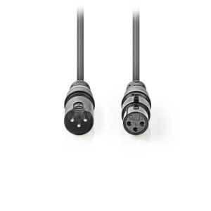 NEDIS COTG15010GY200 Balanced XLR Audio Cable XLR 3-Pin Male - XLR 3-Pin Female | ΚΑΛΩΔΙΑ / ADAPTORS | elabstore.gr