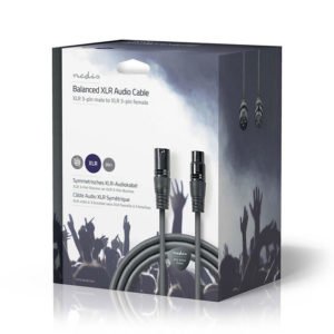 NEDIS COTG15010GY200 Balanced XLR Audio Cable XLR 3-Pin Male - XLR 3-Pin Female | ΚΑΛΩΔΙΑ / ADAPTORS | elabstore.gr