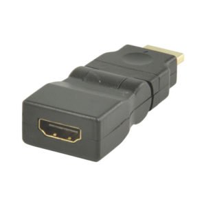 NEDIS CVGP34905BK HDMI Adapter HDMI Connector - HDMI Female Rotatable Black | ΚΑΛΩΔΙΑ / ADAPTORS | elabstore.gr