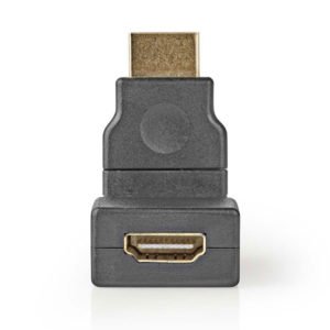 NEDIS CVGP34905BK HDMI Adapter HDMI Connector - HDMI Female Rotatable Black | ΚΑΛΩΔΙΑ / ADAPTORS | elabstore.gr