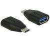 DELOCK Adapter USB 3.1 Type-C σε USB female, SuperSpeed, Black | Αξεσουάρ κινητών | elabstore.gr