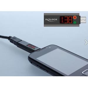 DELOCK Adapter USB 2.0 Micro με LED indicator για Voltage & Ampere | Αξεσουάρ κινητών | elabstore.gr
