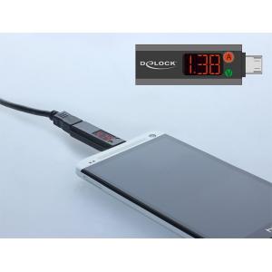 DELOCK Adapter USB 2.0 Micro με LED indicator για Voltage και Ampere | eLabstore.gr DELOCK Adapter USB 2.0 Micro με LED indicator για Voltage και Ampere | Εργαλεία | elabstore.gr