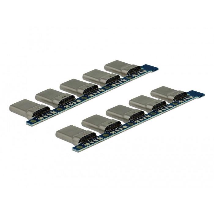 DELOCK Connector USB Type-C Male 65966, 4pin, 10τμχ | eLabstore.gr DELOCK Connector USB Type-C Male 65966, 4pin, 10τμχ | Service | elabstore.gr