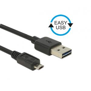 POWERTECH Καλώδιο USB 2.0 (Μ )σε USB Micro (Μ), Dual Easy USB, 2m | Αξεσουάρ κινητών | elabstore.gr