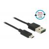 POWERTECH Καλώδιο USB 2.0 σε USB Micro, Dual Easy USB, 1m, Black | Αξεσουάρ κινητών | elabstore.gr