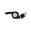 POWERTECH Καλώδιο USB σε 8-pin, πτυσσόμενο, 0.70m, μαύρο | Αξεσουάρ κινητών | elabstore.gr