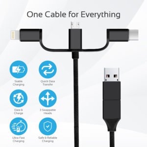 POWERTECH Καλώδιο USB 2.0 & Type-C σε USB Type-C/Micro/8pin CAB-U118, 1m | eLabstore.gr POWERTECH Καλώδιο USB 2.0 & Type-C σε USB Type-C/Micro/8pin CAB-U118, 1m | Αξεσουάρ κινητών | elabstore.gr