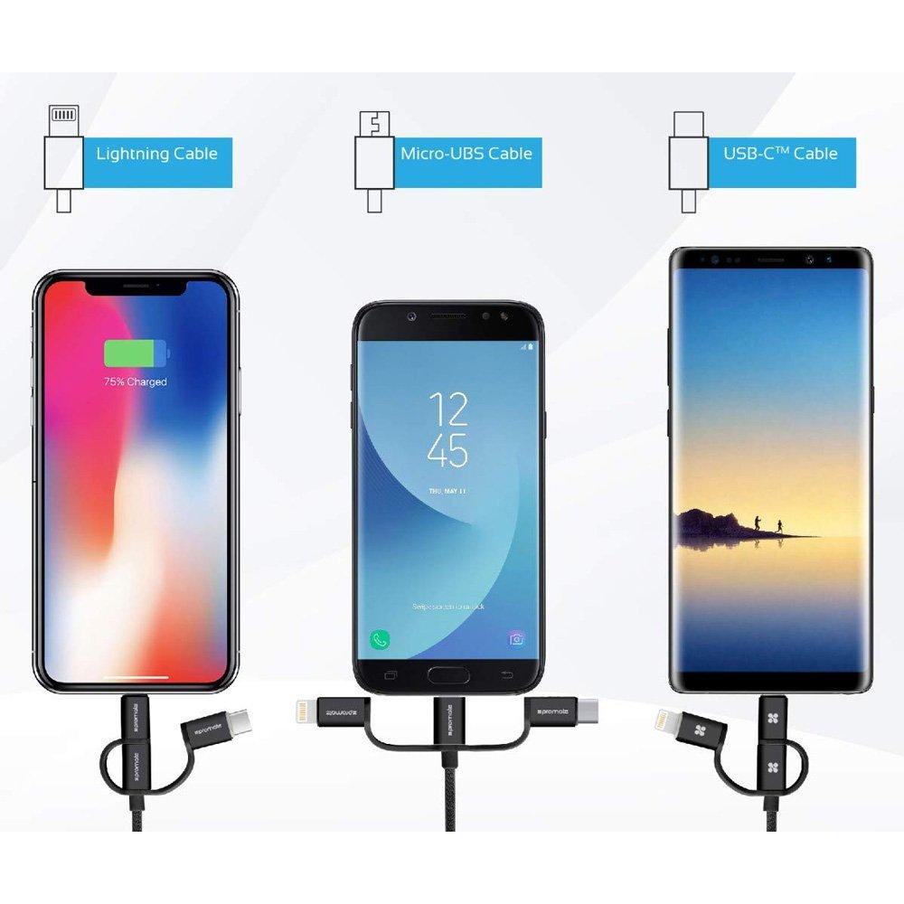POWERTECH Καλώδιο USB 2.0 & Type-C σε USB Type-C/Micro/8pin CAB-U118, 1m | eLabstore.gr POWERTECH Καλώδιο USB 2.0 & Type-C σε USB Type-C/Micro/8pin CAB-U118, 1m | Αξεσουάρ κινητών | elabstore.gr