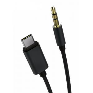 POWERTECH Καλώδιο USB Type-C σε jack 3.5mm ,1m, Black | Αξεσουάρ κινητών | elabstore.gr