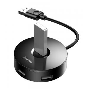BASEUS USB hub CAHUB-F01 USB 3.0, 1x USB 3.0, 3x USB 2.0, 14cm, μαύρο | Συνοδευτικά PC | elabstore.gr
