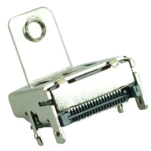 HDMI Connector A TYPE2, pins ίσια με κούμπωμα, βάση βιδώματος, Silver | Service | elabstore.gr