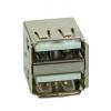 USB 2.0 Connector Double, down, Silver/White | Service | elabstore.gr