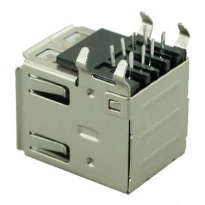 USB 2.0 Connector Double, up, Silver/Black | Service | elabstore.gr