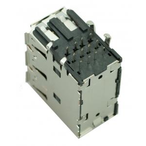 USB 2.0 Connector Triple, up, Silver/Black | Service | elabstore.gr