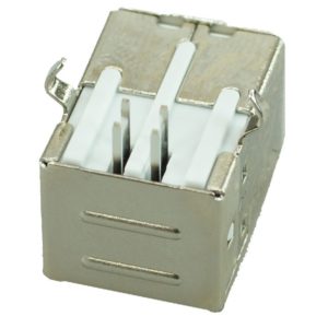 USB 2.0 Connector B TYPE, down Solder in, Silver/White | Service | elabstore.gr