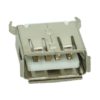 USB 2.0 Connector A TYPE, MID Solder in, Silver/White | Service | elabstore.gr