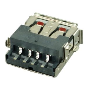 USB 2.0 Connector A TYPE, down MID Solder, Silver/Black | Service | elabstore.gr