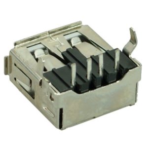 USB 2.0 Connector A TYPE, up Solder up, Silver/Black | Service | elabstore.gr