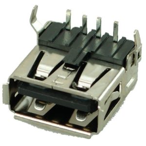 USB 2.0 Connector A TYPE, up Solder up, Silver/Black | Service | elabstore.gr