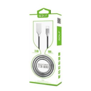GOLF Καλώδιο USB 2.0 σε USB Micro, 2.4A, Metal housing, 1m, Silver | Αξεσουάρ κινητών | elabstore.gr
