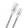 GOLF Καλώδιο USB 2.0 σε USB Micro, 2.4A, Metal housing, 1m, Silver | Αξεσουάρ κινητών | elabstore.gr