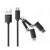 GOLF Καλώδιο USB 2.0 σε USB Micro/8-pin/Type C, Fast Charging, 1m, Black | eLabstore.gr GOLF Καλώδιο USB 2.0 σε USB Micro/8-pin/Type C, Fast Charging, 1m, Black | Αξεσουάρ κινητών | elabstore.gr