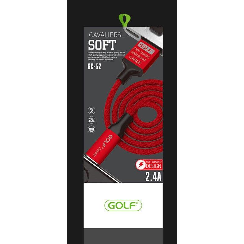 GOLF Καλώδιο Soft USB 2.0 σε 8pin, Fast Charging, Sync, 1m, κόκκινο | eLabstore.gr GOLF Καλώδιο Soft USB 2.0 σε 8pin, Fast Charging, Sync, 1m, κόκκινο | Αξεσουάρ κινητών | elabstore.gr