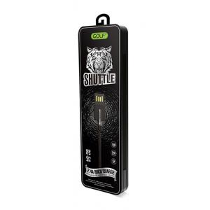 GOLF Καλώδιο Shuttle USB 2.0 σε 8pin, Fast Charging, Sync, 1m, Black | Αξεσουάρ κινητών | elabstore.gr