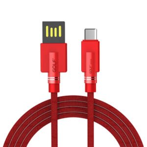 GOLF Καλώδιο Shuttle USB 2.0 σε Type C, Fast Charging, Sync, 1m, Red | Αξεσουάρ κινητών | elabstore.gr