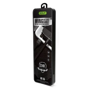 GOLF Καλώδιο Wing USB 2.0 σε Micro, Fast Charging, Sync, 1m, μαύρο | Αξεσουάρ κινητών | elabstore.gr