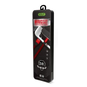 GOLF Καλώδιο Wing USB 2.0 σε Type-C, Fast Charging, Sync, 1m, κόκκινο | Αξεσουάρ κινητών | elabstore.gr