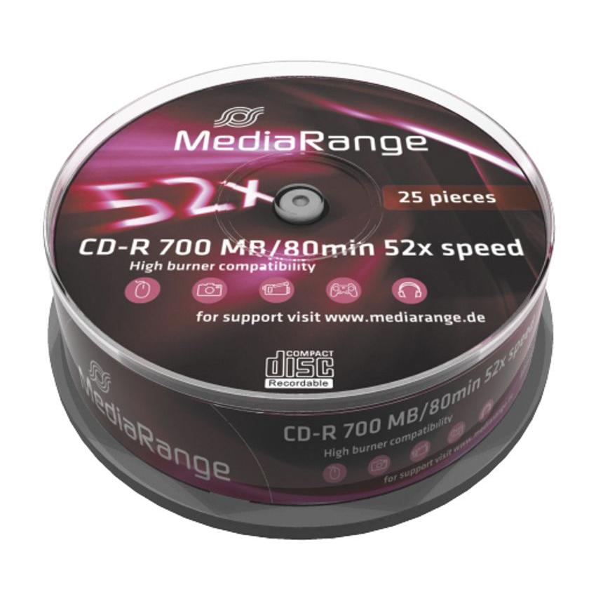MEDIARANGE CD-R 52x 700MB/80min Cake 25τμχ | eLabstore.gr MEDIARANGE CD-R 52x 700MB/80min Cake 25τμχ | Αναλώσιμα - Είδη Γραφείου | elabstore.gr