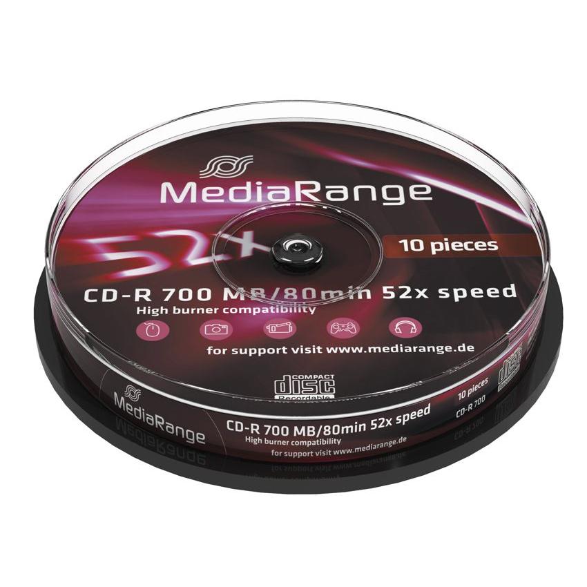 MEDIARANGE CD-R 52x 700MB/80min Cake 10τμχ | eLabstore.gr MEDIARANGE CD-R 52x 700MB/80min Cake 10τμχ | Αναλώσιμα - Είδη Γραφείου | elabstore.gr