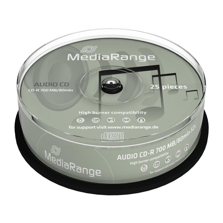 MEDIARANGE AUDIO CD-R 80 min, 700MB, 12x, 25τμχ Cake box | eLabstore.gr MEDIARANGE AUDIO CD-R 80 min, 700MB, 12x, 25τμχ Cake box | Αναλώσιμα - Είδη Γραφείου | elabstore.gr